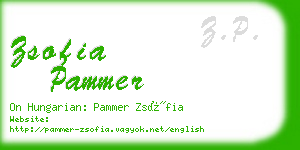 zsofia pammer business card